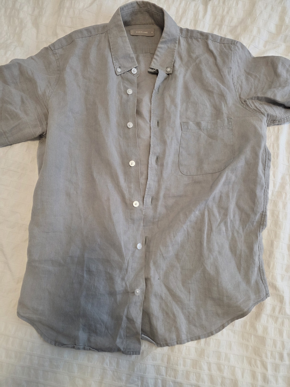 Everlane Men's Button-Down Shirt in Light Gray